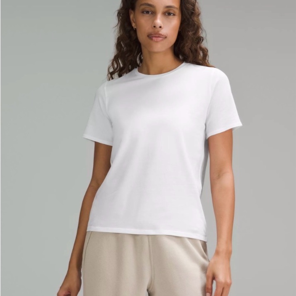 lululemon athletica White Organic Cotton Straight-Hem Crewneck T-Shirt